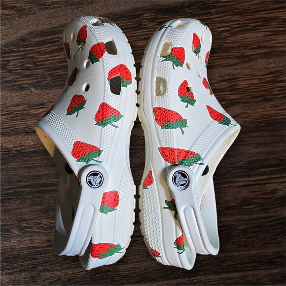 Crocs Adults Fresh Fruits Strawberry Classic Clogs, Size W 10 & M 8 - Picture 3 of 6